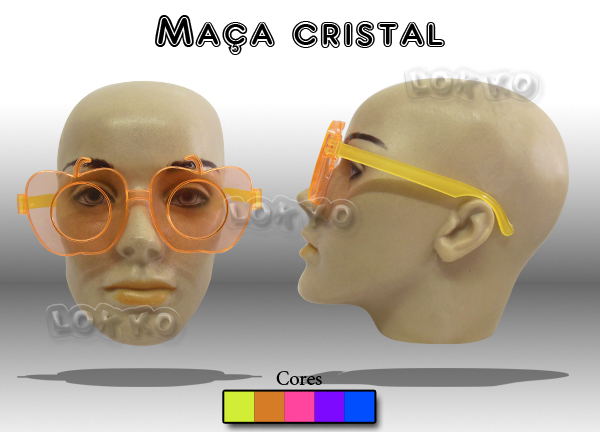 Óculos de festa super maça cristal